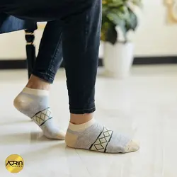 جوراب مچی مردانه طرح لوزی ❤️ | بسته 12 عددی