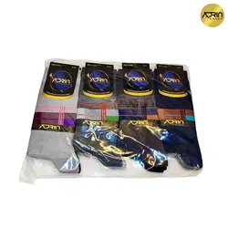 جوراب مردانه ساق دار طرح مستطیل خطی ❤️ | بسته 12 عددی