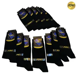 جوراب مردانه ساق دار مشکی ❤️ | بسته 12 عددی