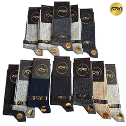 جوراب مردانه ساق دار طرح حصیری ❤️ | بسته 12 عددی