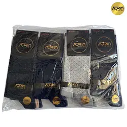 جوراب مردانه ساق دار طرح حصیری ❤️ | بسته 12 عددی