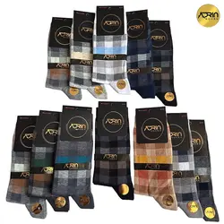 جوراب مردانه ساق دار طرح بیژامه ❤️ | بسته 12 عددی