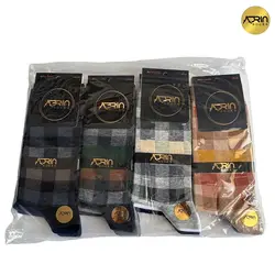 جوراب مردانه ساق دار طرح بیژامه ❤️ | بسته 12 عددی