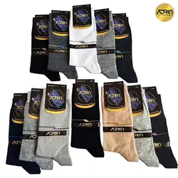 جوراب مردانه ساق دار ساده طرح کمری ❤️ | بسته 12 عددی