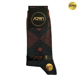 جوراب مردانه ساق دار طرح لوزی ❤️ | بسته 12 عددی