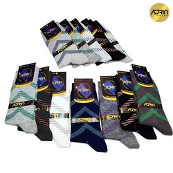 جوراب مردانه ساق دار طرح زیگزال ❤️ | بسته 12 عددی