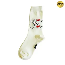 جوراب ساق دار زنانه طرح ضربان قلب ✔️ | بسته 12 عددی