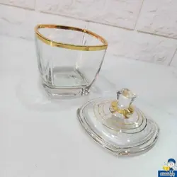 قندان استرلینگ لب طلا