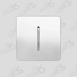 کلید و پریز آسیا | کلید تبدیل کریستال سفید نقره ای اسیا