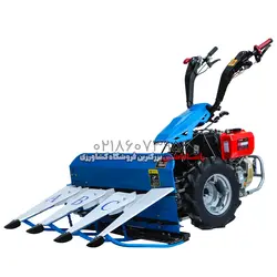تیلر گندم چین دوچرخ موتور KAMA گازوئیلی هد 100 سانتی متر12hp wheat harvester Walking Tractor