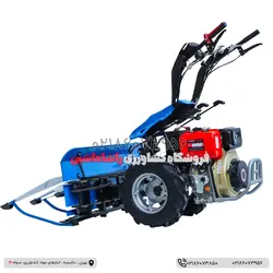 تیلر گندم چین دوچرخ موتور KAMA گازوئیلی هد 100 سانتی متر12hp wheat harvester Walking Tractor