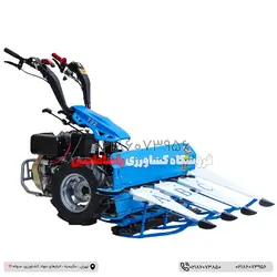 تیلر گندم چین دوچرخ موتور KAMA گازوئیلی هد 100 سانتی متر12hp wheat harvester Walking Tractor