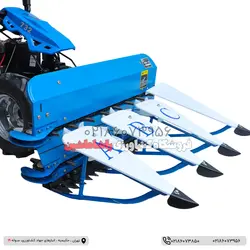 تیلر گندم چین دوچرخ موتور KAMA گازوئیلی هد 100 سانتی متر12hp wheat harvester Walking Tractor