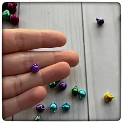 زنگوله چاکدار رنگی رنگی پک 10 عددی