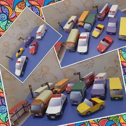 کتاب کاردستی ماشین ها هوش سرگرمی خلاقیت اتوبوس مترو