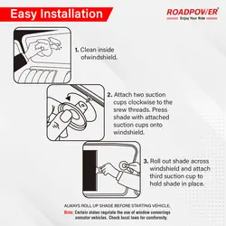 آفتابگیر شیشه جلو خودرو جیوه ای ROADPOWER مدل RP-RS-42140R