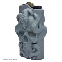 فندک طرح اسکلت و مار کد d690