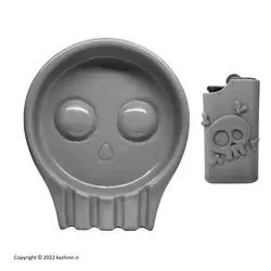 ست هدیه فندک و زیرسیگاری طرح اسکلت فانتزی کد dp6108