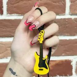 گردنبند طرح ساز گیتار برقی – متالهد کد m2537