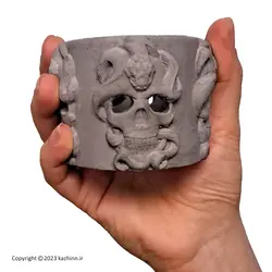 جاشمعی مدل اسکلت و مار طرح چوب کد p13135