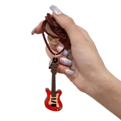 گردنبند چوبی طرح گیتار الکتریک کد b3211