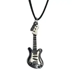 گردنبند چوبی طرح گیتار الکتریک کد b3211
