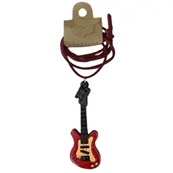 گردنبند چوبی طرح گیتار الکتریک کد b3211