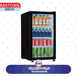 یخچال 5 فوت رو میزی درب شیشه ای ایستکول مشکی