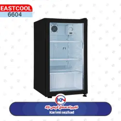 یخچال 5 فوت رو میزی درب شیشه ای ایستکول مشکی