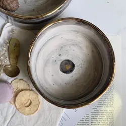 ظرف لبه دار قلب طلا 20