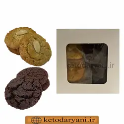 پک میکس کوکی کتوژنیک شکلاتی و‌ نارگیل و‌ هل ۶ عددی
