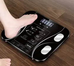 ترازو حمام وزنی comryشیشه  8میلی بلوتوثی طرح دار