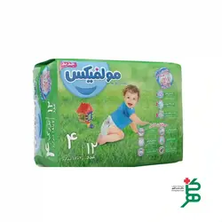 پوشک مولفیکس سایز۴ بسته ۱۲ عددی