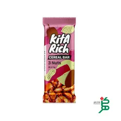 شکلات بار فشرده مخلوط غلات و ۳ مغز خوراکی کیتا ریچ ۴۰ گرم