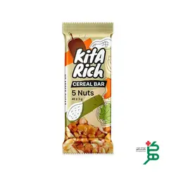 شکلات بار فشرده مخلوط غلات و ۵ مغز خوراکی کیتا ریچ ۴۰ گرم