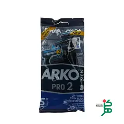 تیغ یکبار مصرف دو لبه صابون دار مردانه آرکو ۵ عددی