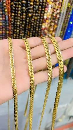 زنجیر استیل طلایی  ( واحد نیم متری )FR