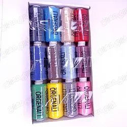 نخ خیاطی 12 رنگ قرقره پلی استر ORGENALI