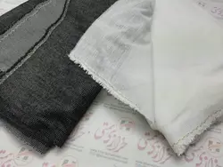 لایه چسب فرانسه 100 گرم لب طلایی (طرح چک) سفید / مشکی