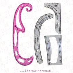 پک خط کش شابلون یقه 4 تکه