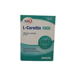 قرص ال کارنیتین 1000 میلی گرم یورویتال 60 عدد