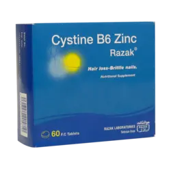 قرص سیستین B6 زینک رازک 60 عددی