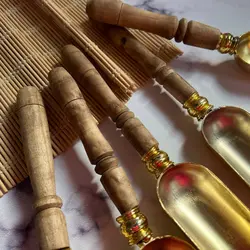 قاشق آجیل دسته چوبی کد 982