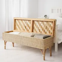 نیمکت حصیری دست ساز 120cm ایکیا مدل Ikea TOLKNING 805.126.57