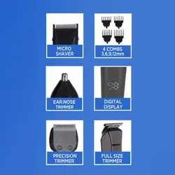 ریش تراش شارژی 9 کاره جیپاس مدل GEEPAS GTR56041