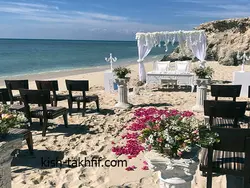 تم ساحلی تولد، سفره عقد و مراسم کیش. دیزاین، گل و بادکنک آرایی، کندی بار