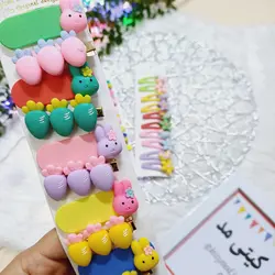گلسر دخترانه وارداتی گلسر تق تقی جفتی مدل پاپیون فاکس و خرگوش در رنگ های متنوع کد9071