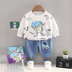 لباس بچگانه وارداتی بلوز و شلوار پسرانه رنگ بنفش یشمی سفید یک تا پنج سال کد 3904