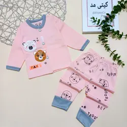 لباس نوزادی پسرانه دخترانه بلوز و شلوار نوزادی پسرانه دخترانه سایز صفر در هفت رنگ کد5258