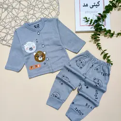 لباس نوزادی پسرانه دخترانه بلوز و شلوار نوزادی پسرانه دخترانه سایز صفر در هفت رنگ کد5258